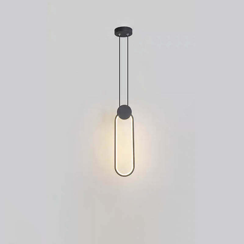 Minimalist Iron Silicone Geometric Round LED Pendant Light