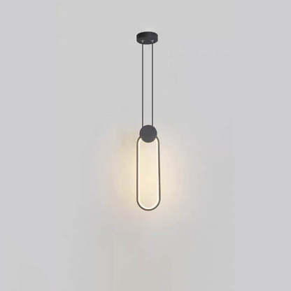 Minimalist Iron Silicone Geometric Round LED Pendant Light