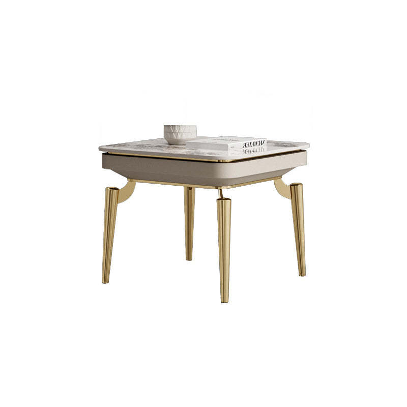 Modern Clover Slate Steel 4-Leg Side Table
