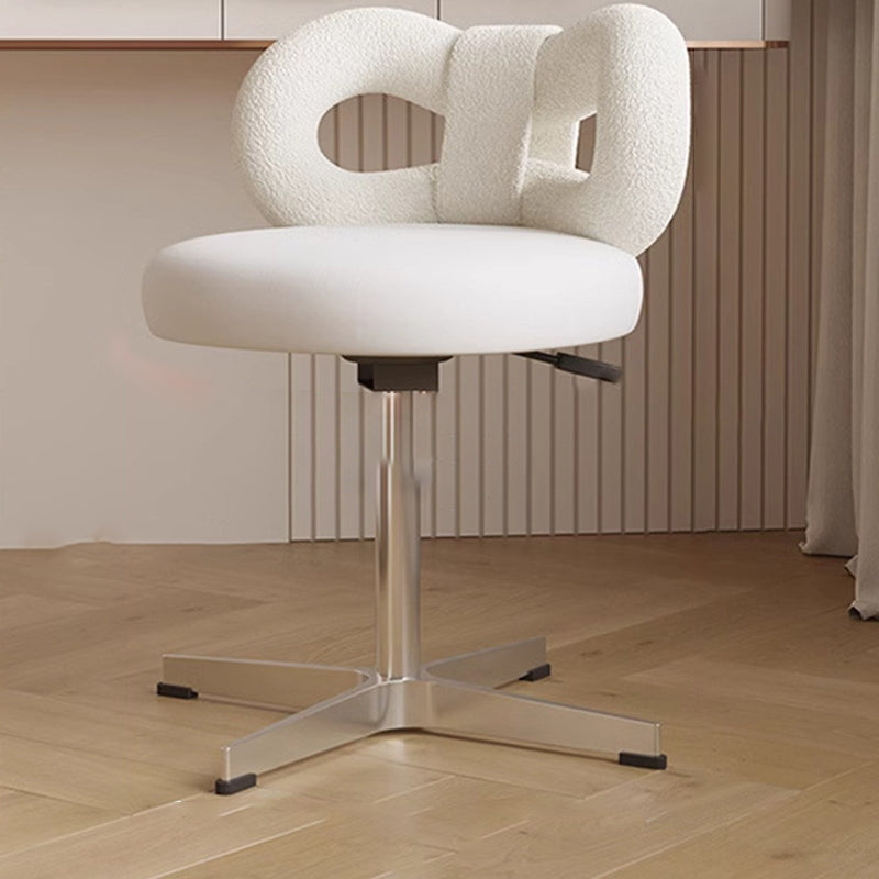 Modern Art Deco Butterfly Knot Leather Vanity Stool