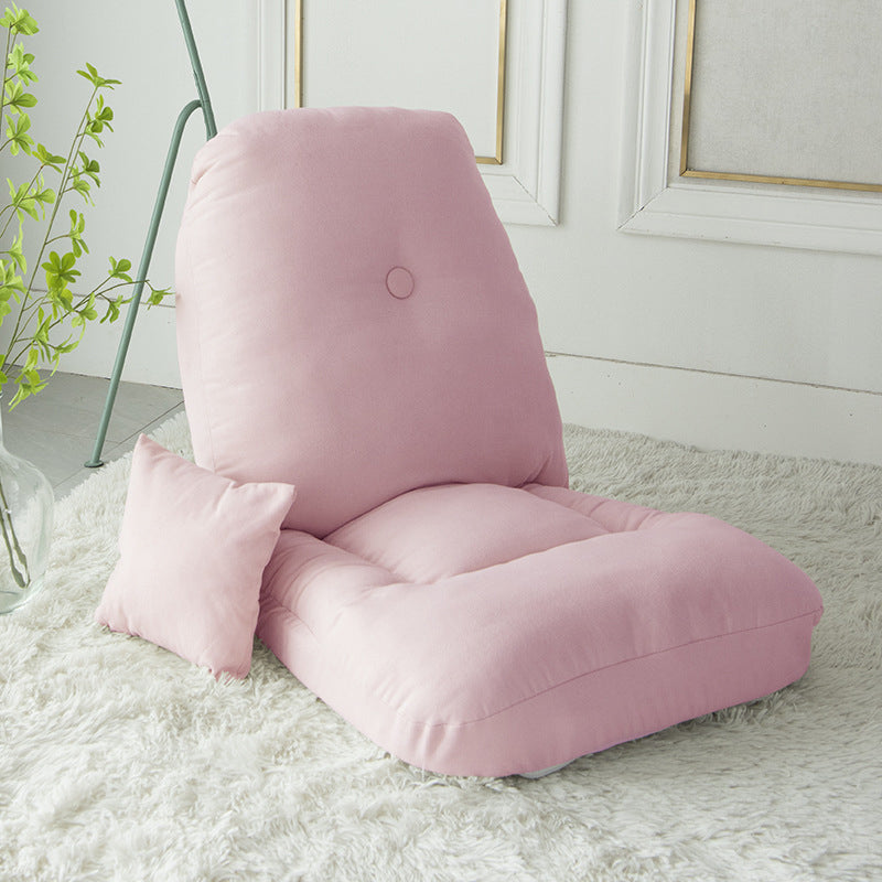 Minimalist Fabric Brushed Cotton Armless Sofa — Pink