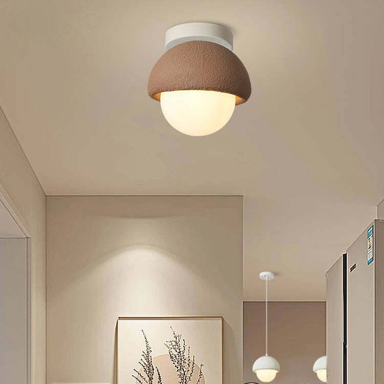 Modern Plastic Round Flush Mount Light