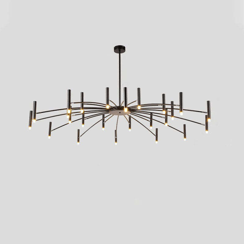 Scandinavian Radioactive Iron Aluminum Chandelier