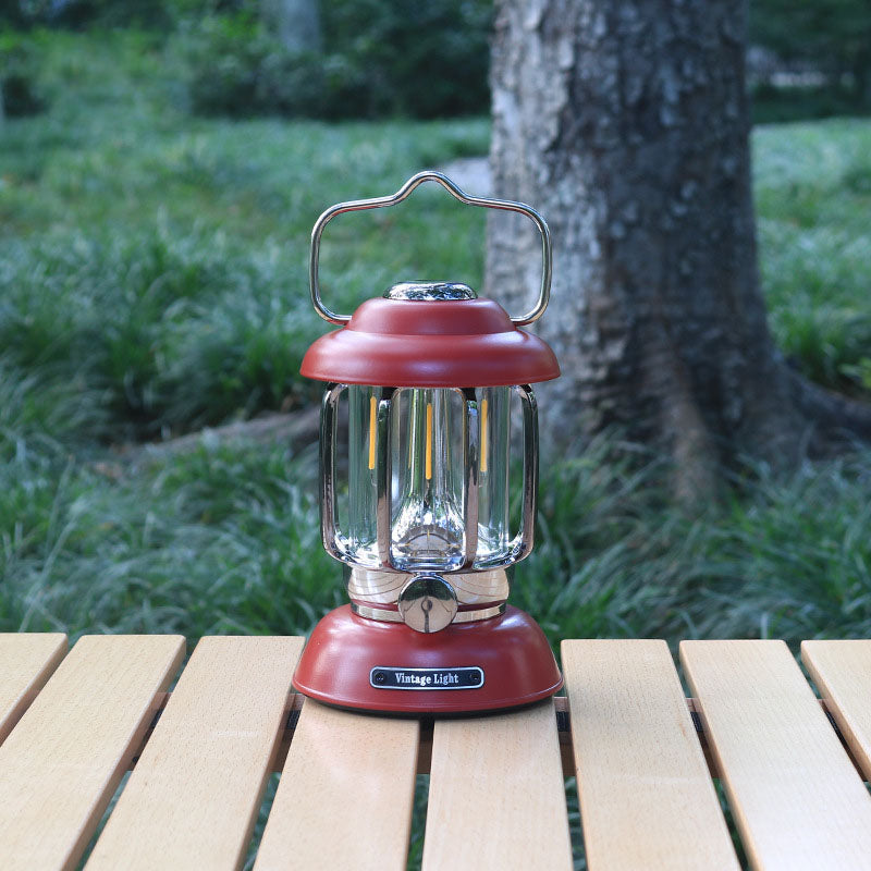 Minimalist Cylindrical Iron USB Camping Light