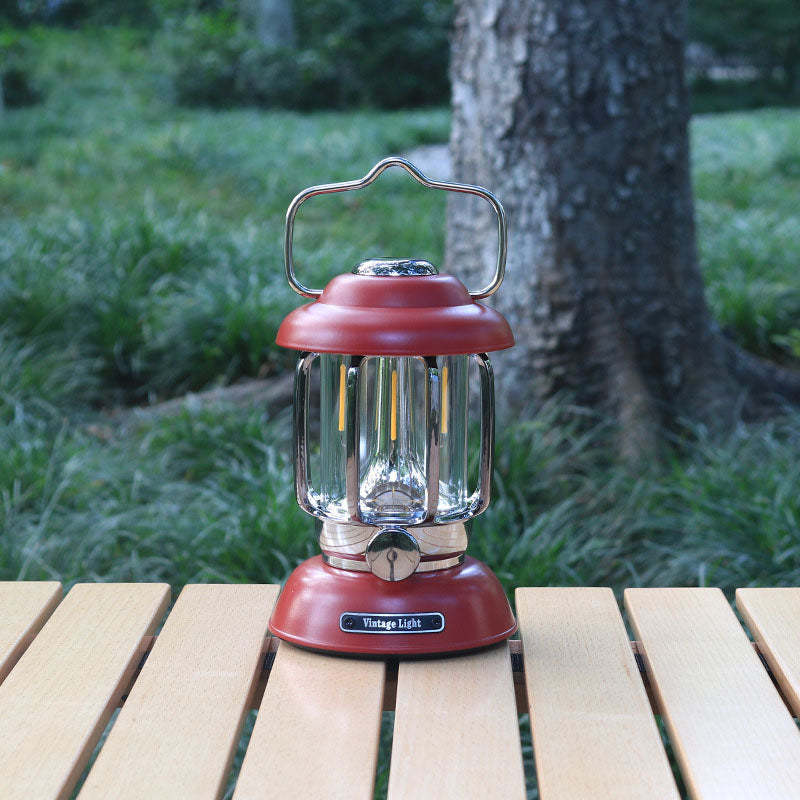 Minimalist Cylindrical Iron USB Camping Light