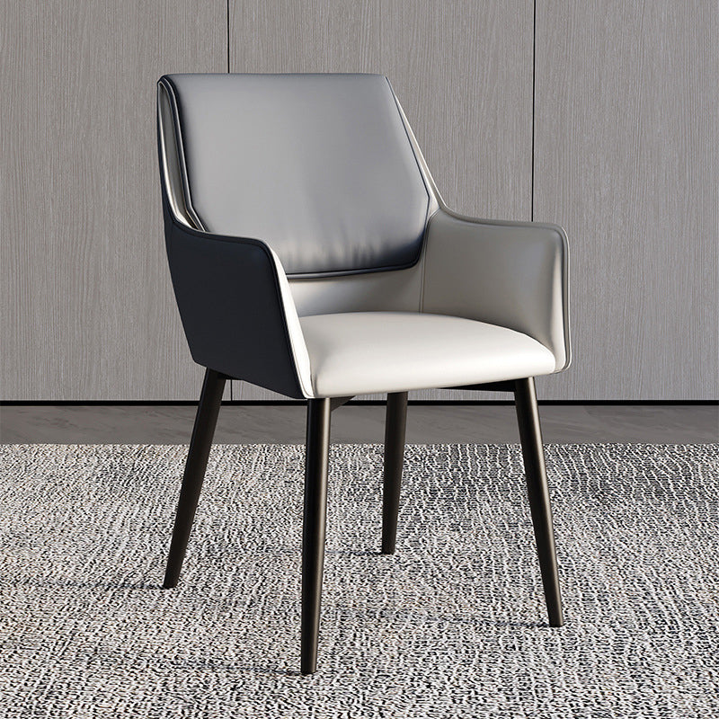 Modern Microfiber Leather Tapered Dining Chair