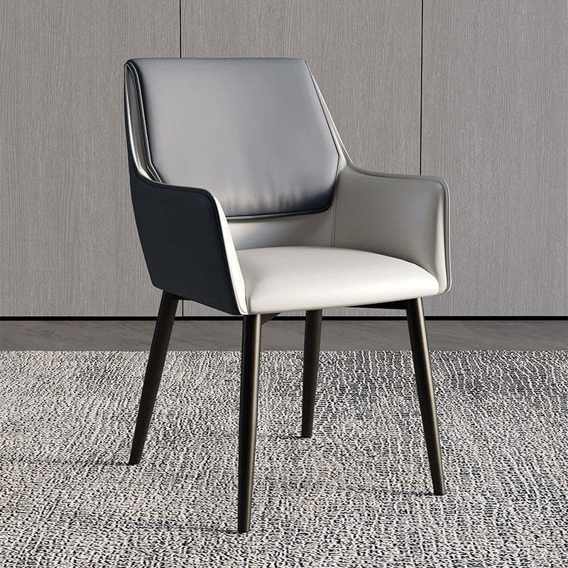 Modern Microfiber Leather Tapered Dining Chair