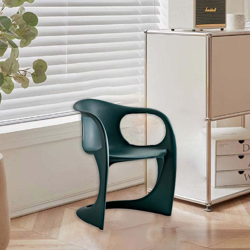 Scandinavian Curved Plastic Armchair