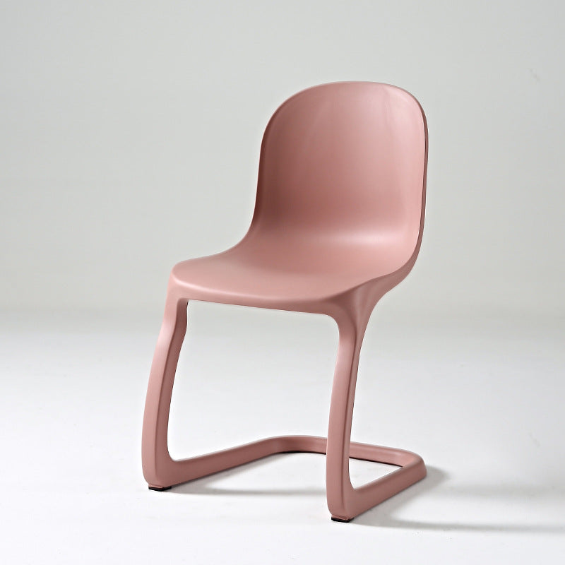 Scandinavian Bow-Frame Plastic Steel Dining Chair