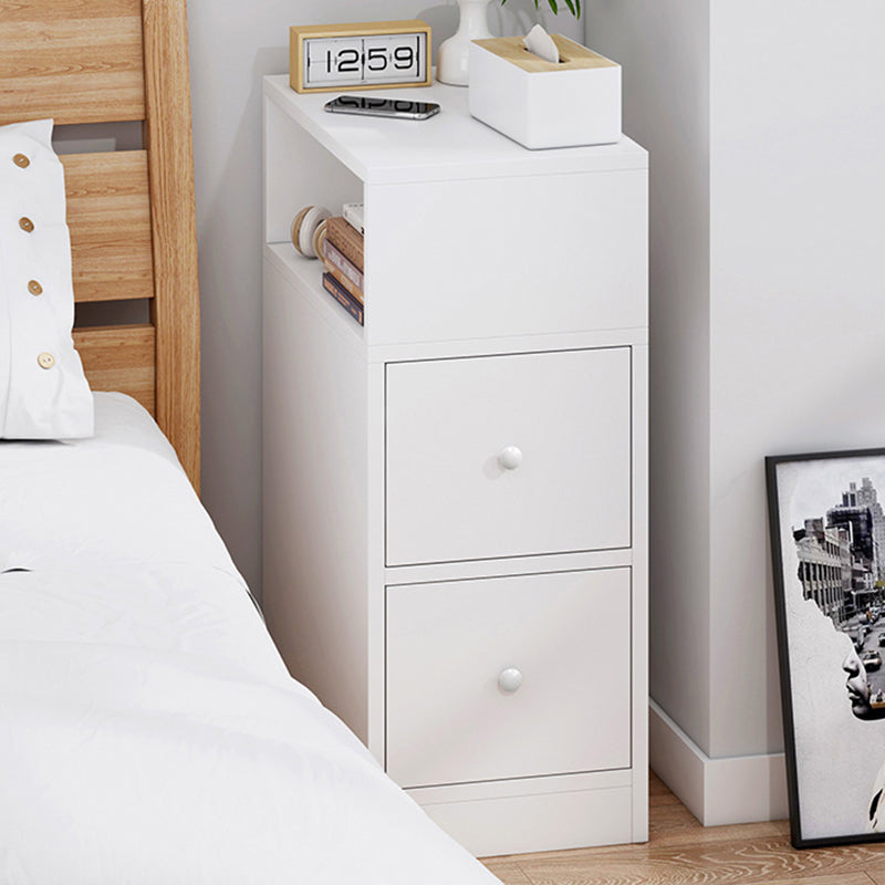Scandinavian Artificial Panel 2-Drawer Nightstand