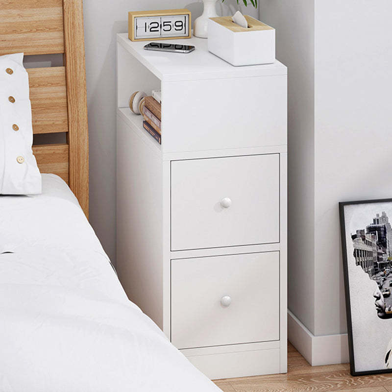 Scandinavian Artificial Panel 2-Drawer Nightstand
