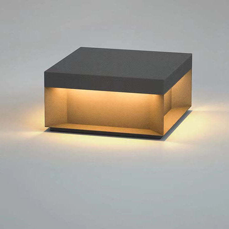 Solar Modern Glass Cuboid LED Outdoor Landscape Light