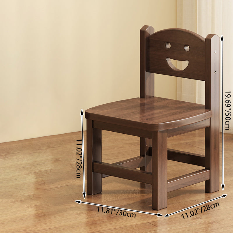 Vintage Smile Wood Curved Dining Chair