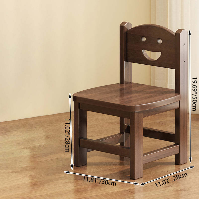 Vintage Smile Wood Curved Dining Chair