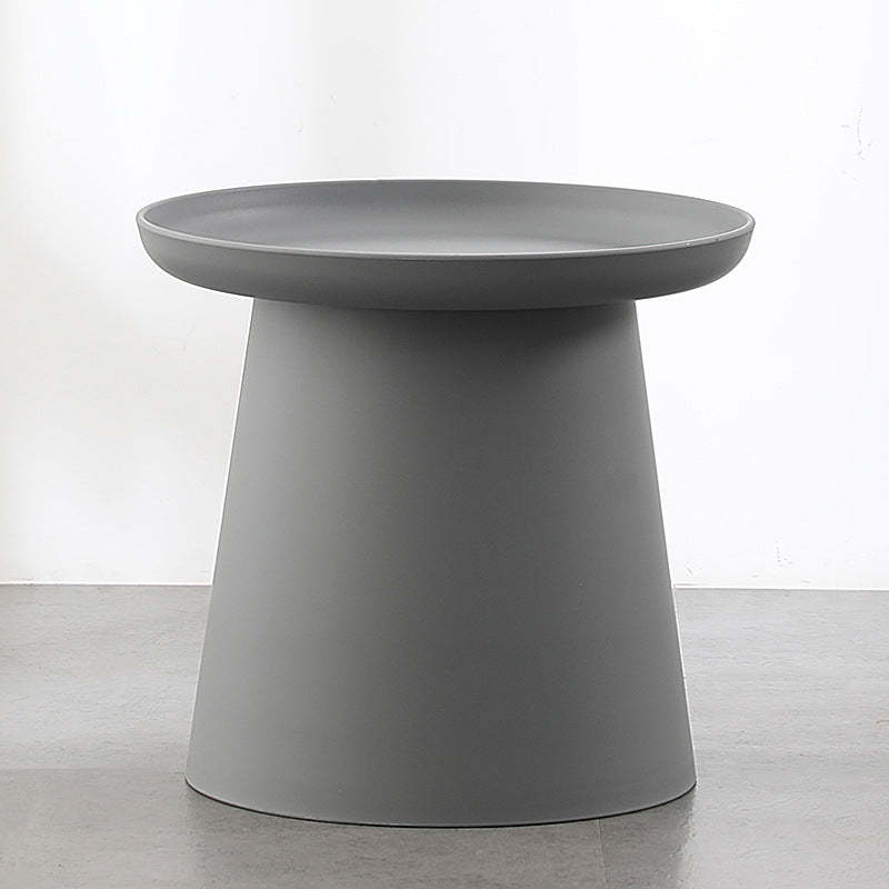 Scandinavian Round Plastic End Table