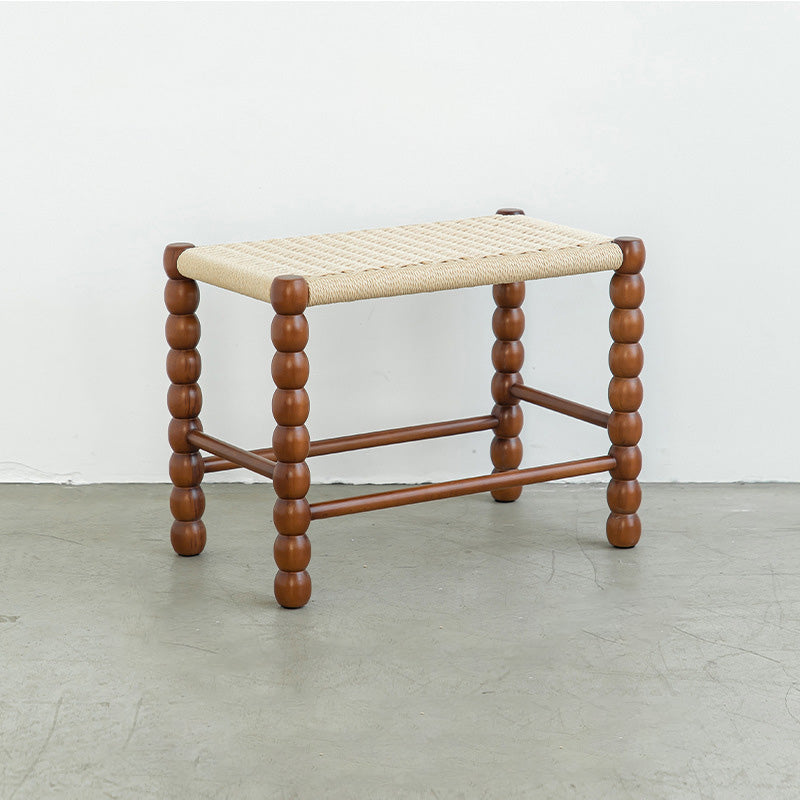 Chinese Woven Gourd Wooden Footstool