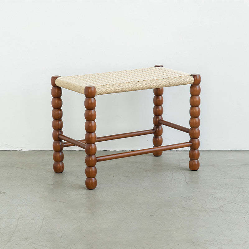 Chinese Woven Gourd Wooden Footstool
