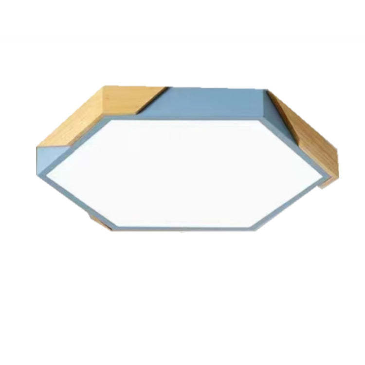 Scandinavian Hexagonal Macaron Flush Mount Light