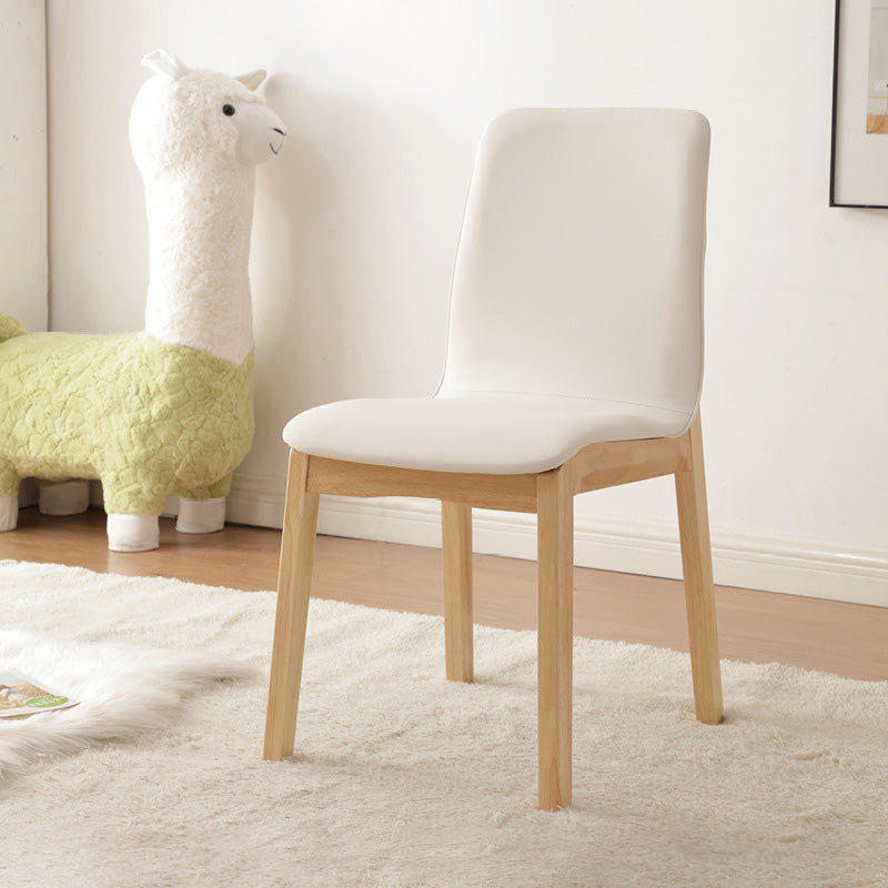 Nordic Leather Wood Frame Dining Chair