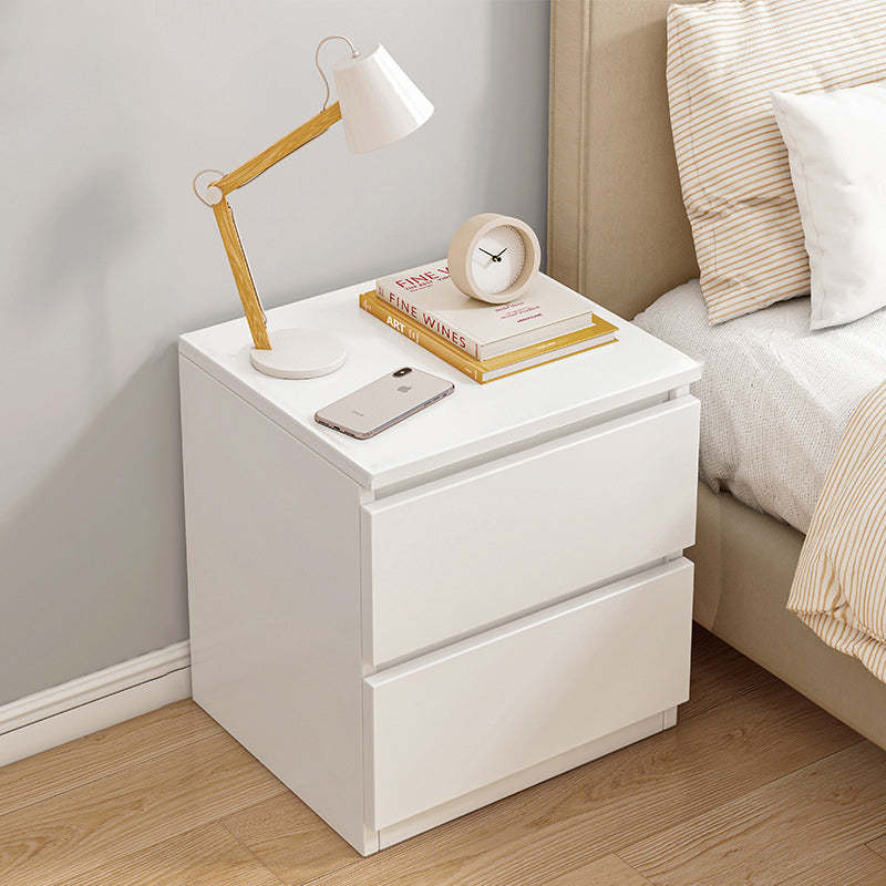 Lighom minimalist 3-drawer density wood nightstands — 12.6" L x 11.81" W x 16.14" H / 2-Drawer / White