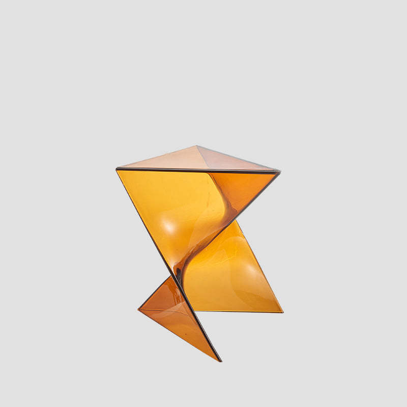 Minimalist Irregular Triangle Plastic End Table