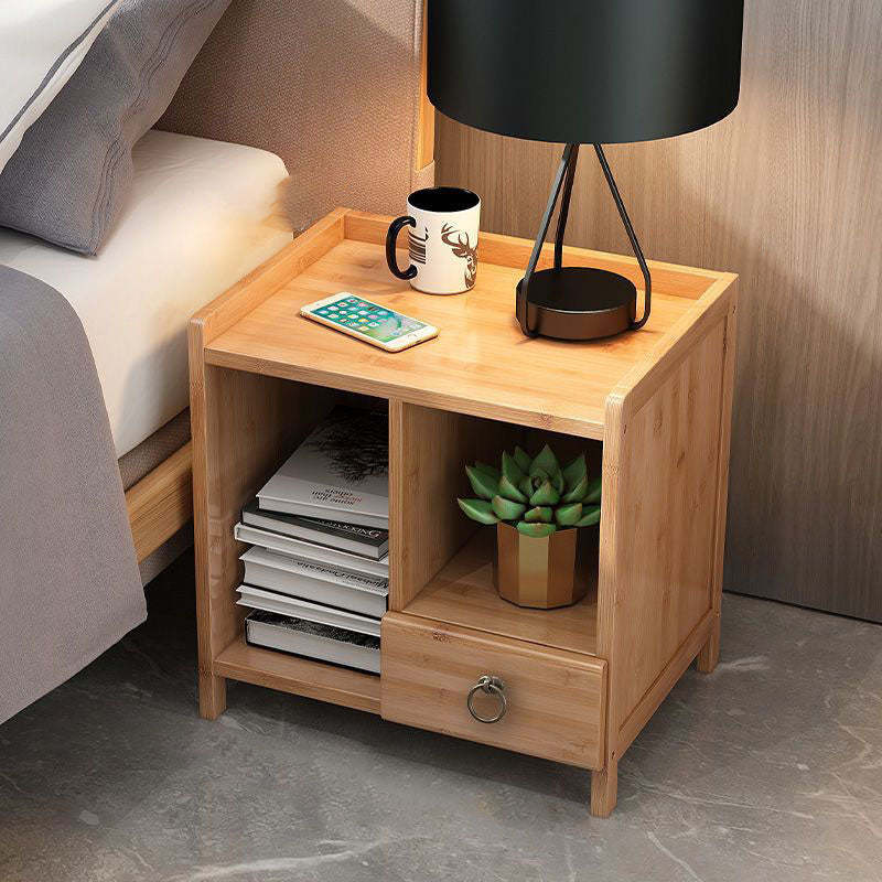 Minimalist Solid Wood 1/3-Drawer Nightstand