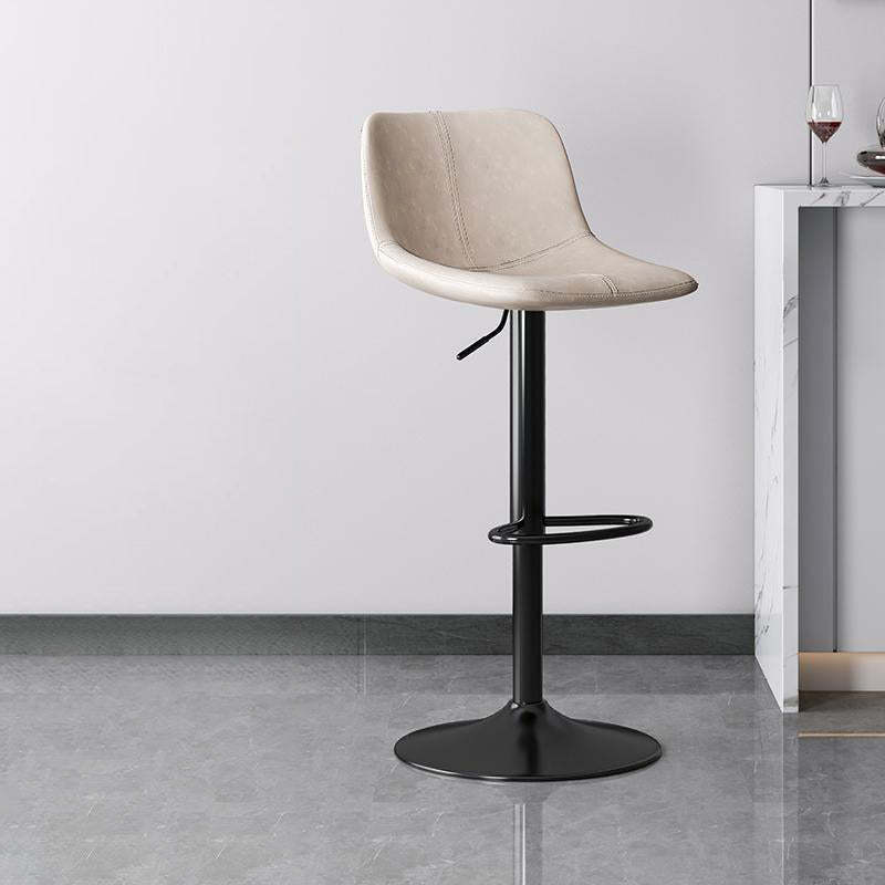 White luxury curved bar & counter stools