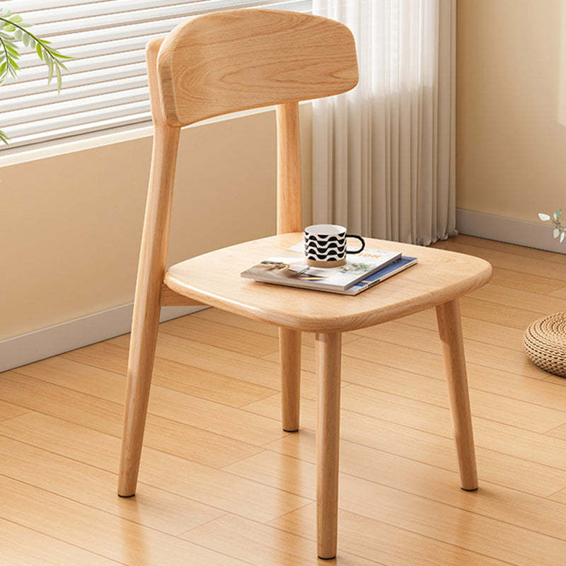 Leather dining chairs & benches in wood — Solid Wood / Natural Wood