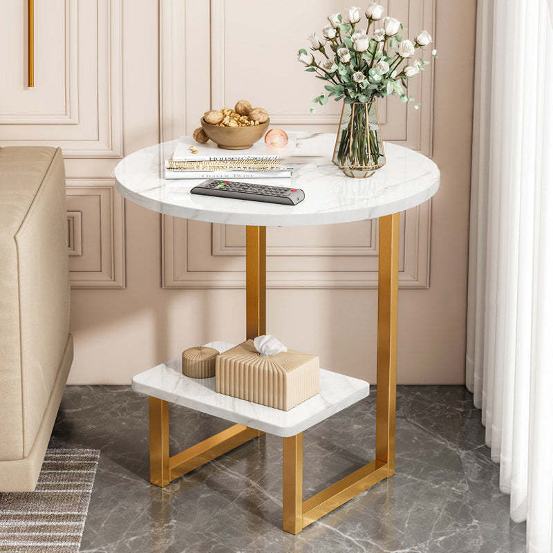 Nordic G-Shape Steel 2-Tier End Table