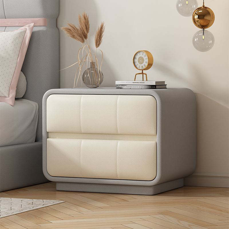 Minimalist microfiber end gray end & side tables, Lighom