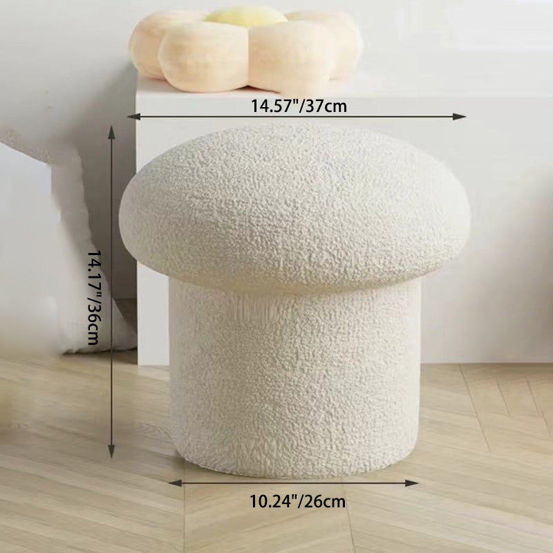 Mushroom Velvet Pouf Footstool — Pink