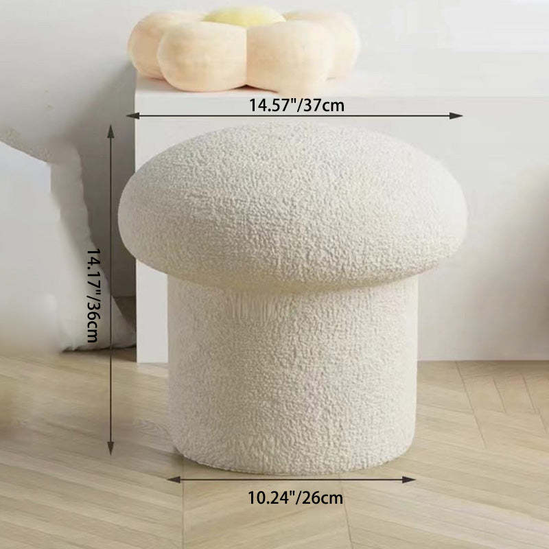 Mushroom Velvet Pouf Footstool — Pink