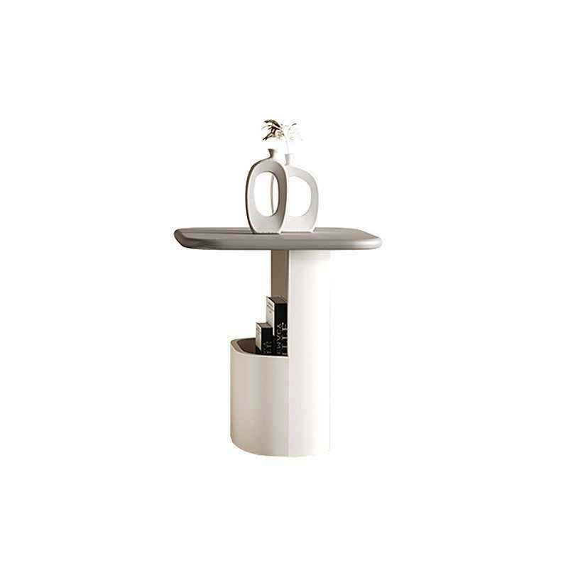 Modern Rock Panel Steel End Table