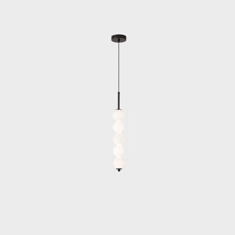 Nordic Brass Spherical Glass Strip LED Pendant Light