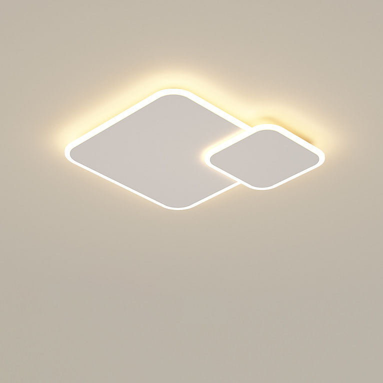 Minimalist Square Geometric LED Flush Mount Light