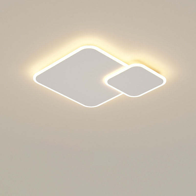 Minimalist Square Geometric LED Flush Mount Light