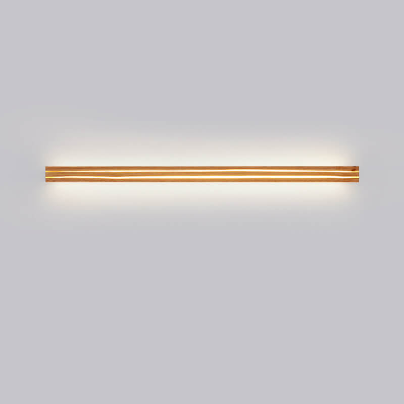 Japanese Wabi-Sabi Modern Linear Wood LED Sconce