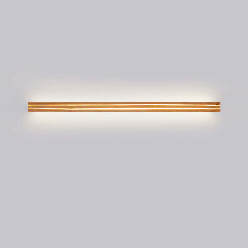Japanese Wabi-Sabi Modern Linear Wood LED Sconce