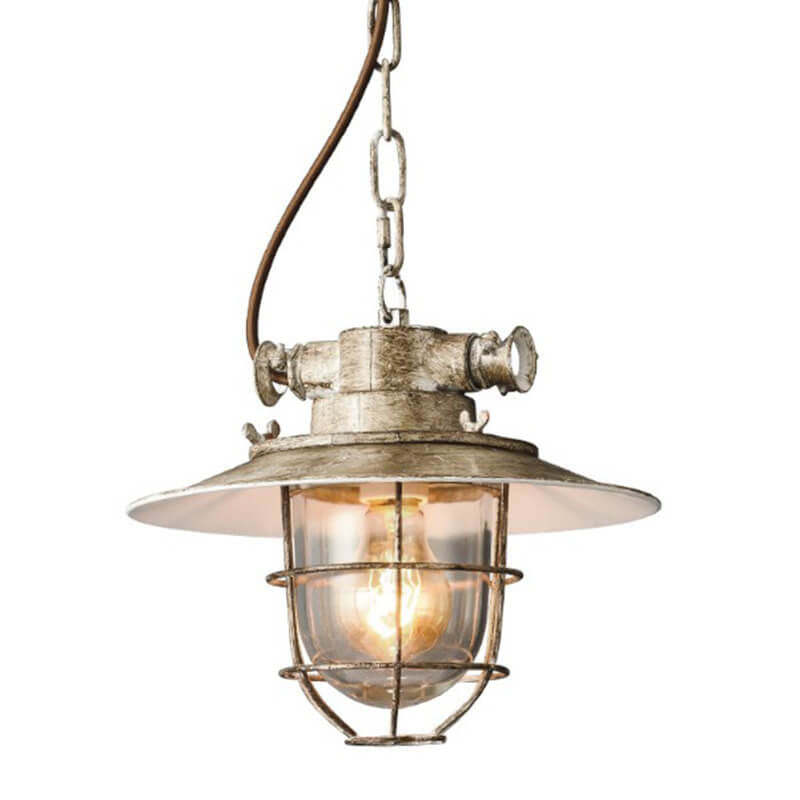 Industrial Vintage Blast Iron Cage Pendant