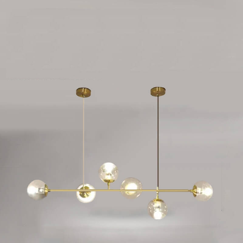 Nordic Colorful Orb Glass Island Chandelier