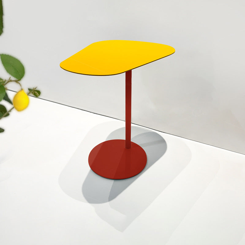 Contemporary Irregular Geometric Iron End Table
