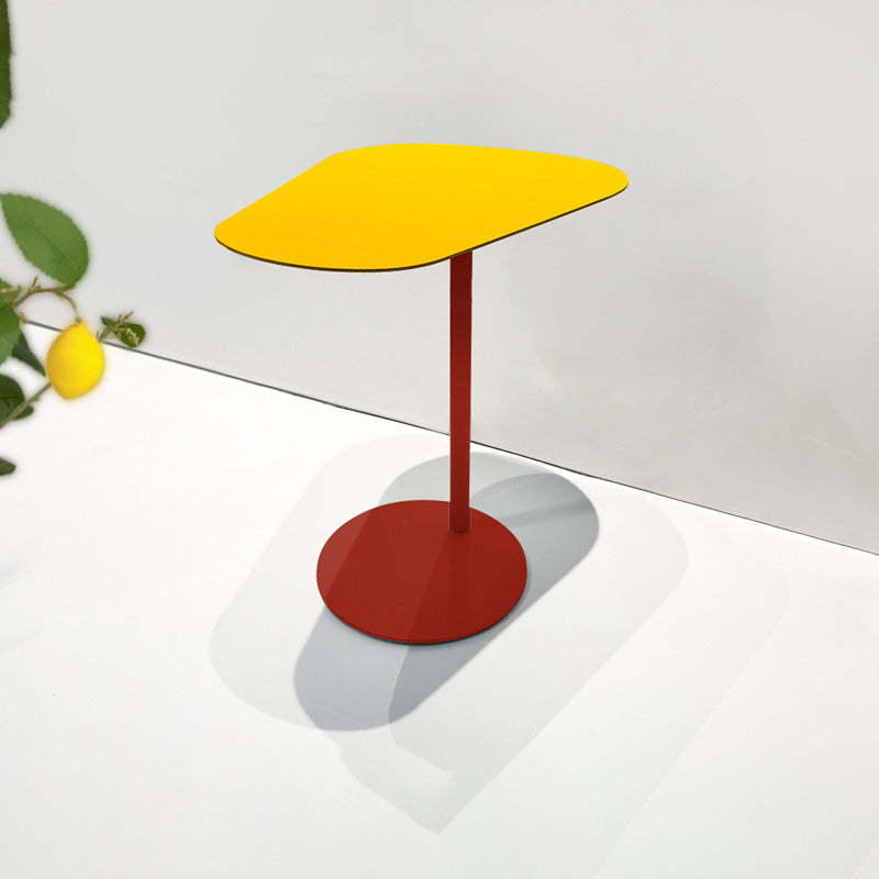 Contemporary Irregular Geometric Iron End Table