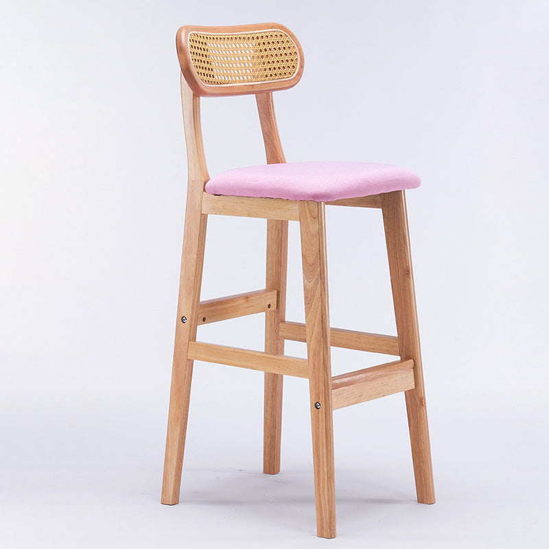 Minimalist PU Leather Open-Back Counter Stool