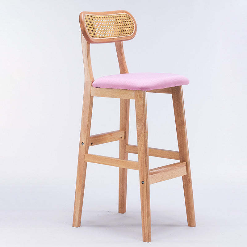 Minimalist PU Leather Open-Back Counter Stool