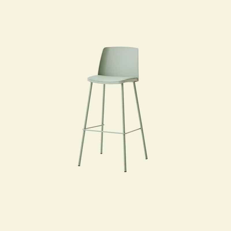 Minimalist PU Leather Metal Bar Stool