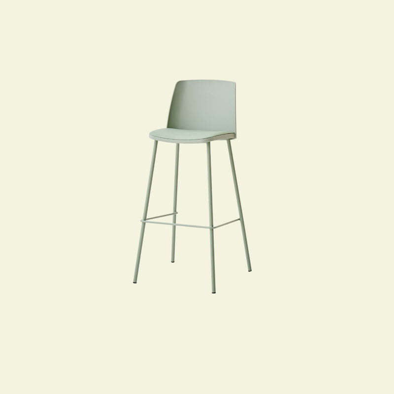 Minimalist PU Leather Metal Bar Stool