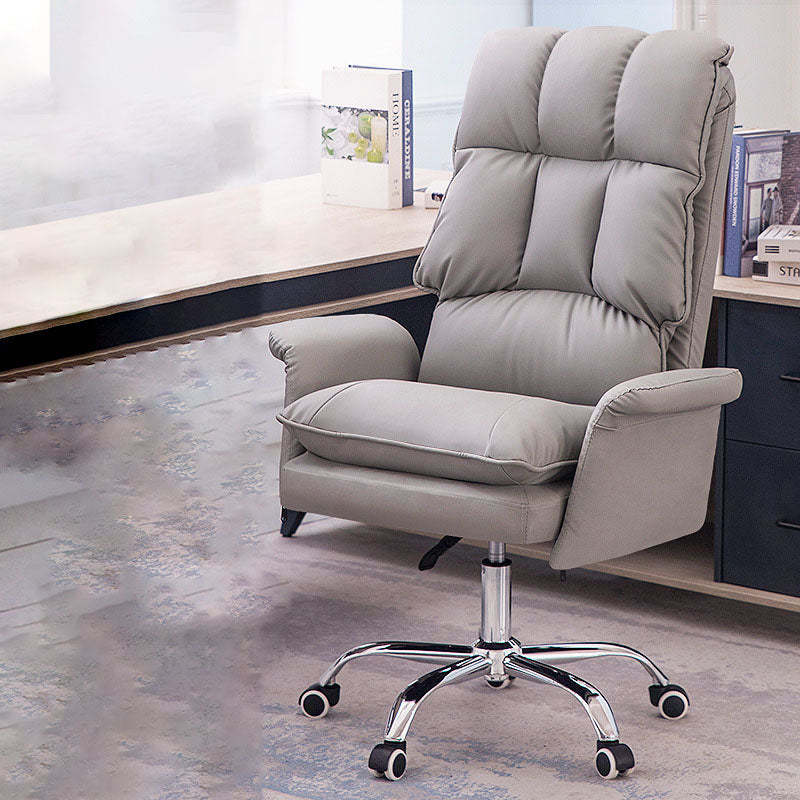 Minimalist PU Leather Steel Desk Chair