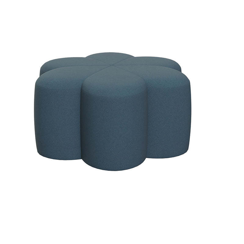 Nordic Plum-Blossom Velvet Fabric Footstool