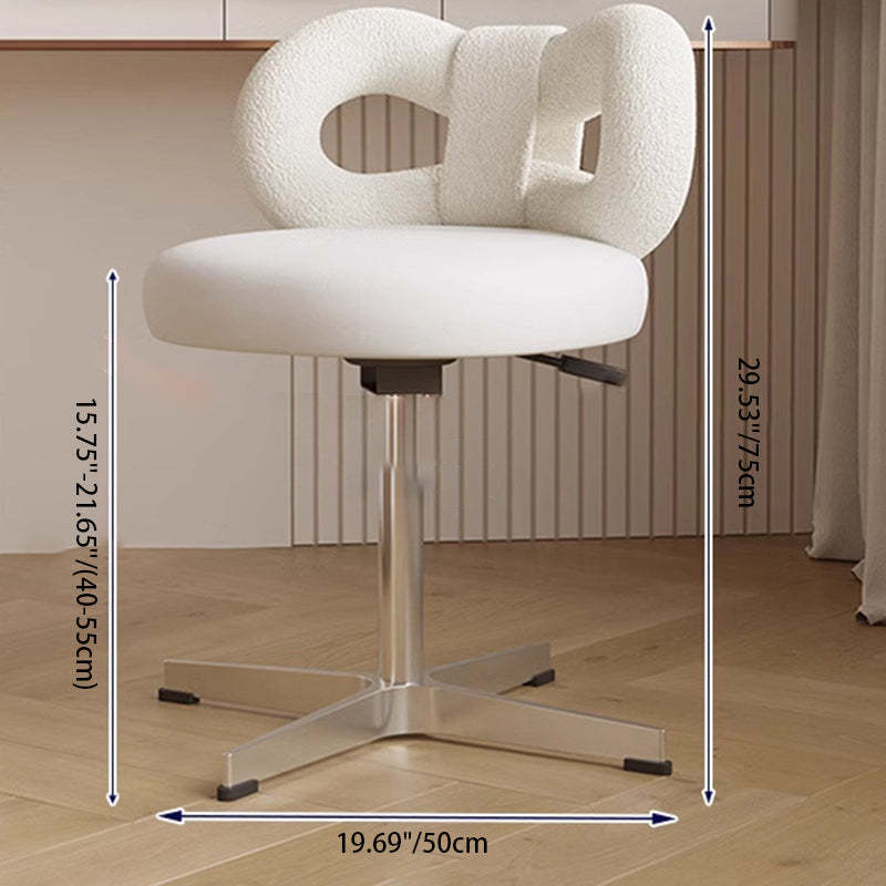Modern Art Deco Butterfly Knot Leather Vanity Stool