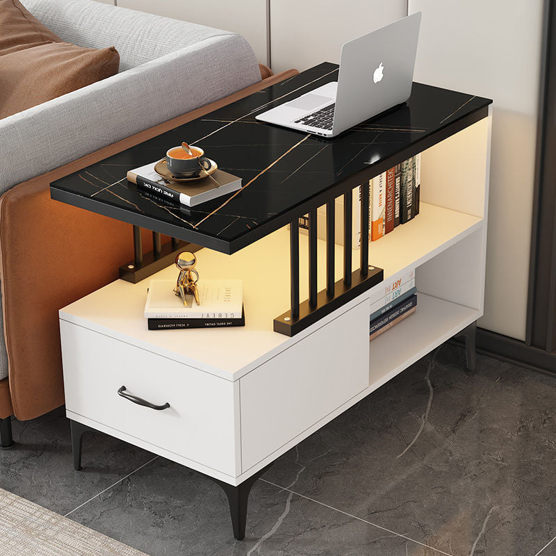 Contemporary Glass 2-Tier End Table
